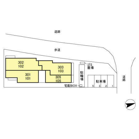 グラーティアの区画図|※別号室参考写真です ※現況優先