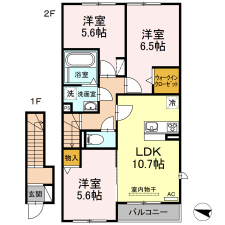 キャスパの間取り