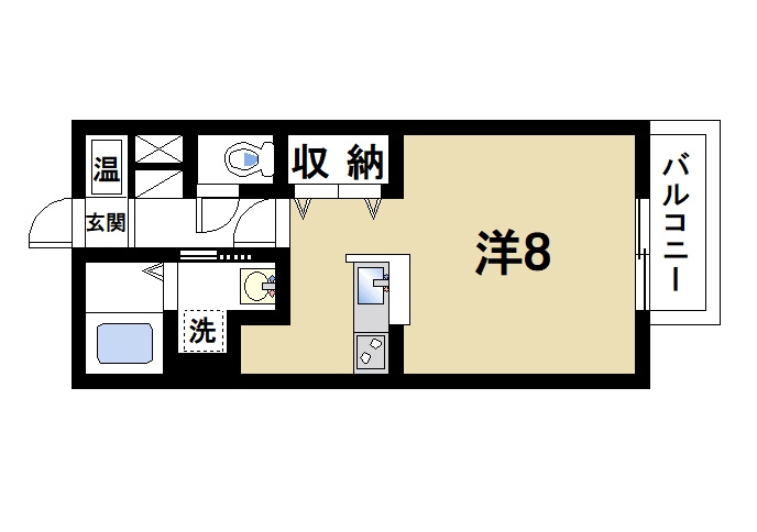 ミエパレスⅡの間取り|１Rの間取りです