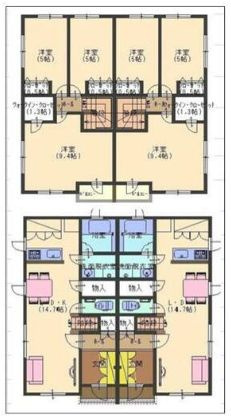 タウンハウスＳＡＩＫＡＷＡⅡの間取り