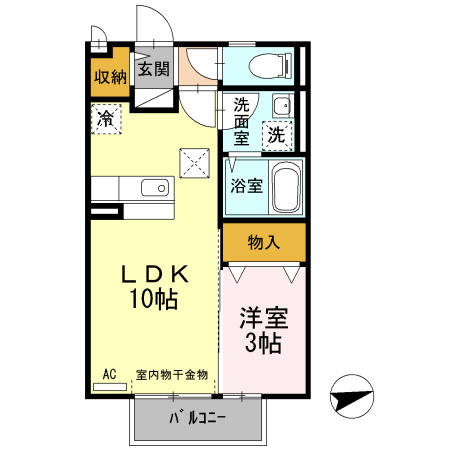 クレールレセンテ　Ｃ棟の間取り