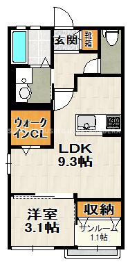 プレジール山本の間取り