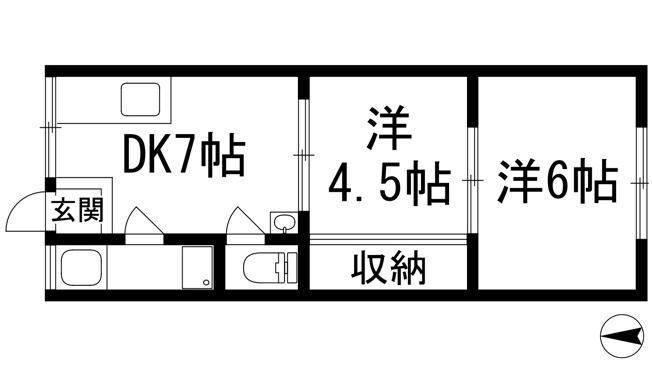 【間取り】 | 仁川コーポＡ