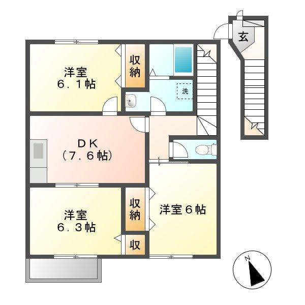 メゾンメールＢの間取り