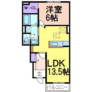 ファースト・スターの間取り|掲載写真は同建物・反転タイプのお部屋です。現況優先といたします。