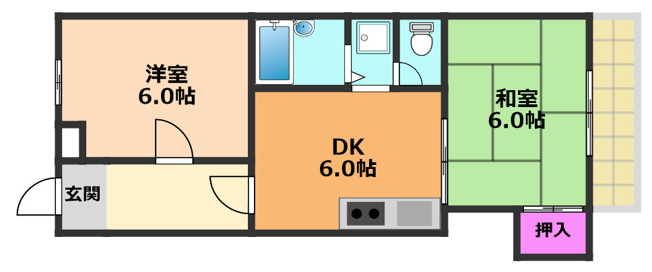 【間取り】 | グランドハイツ38