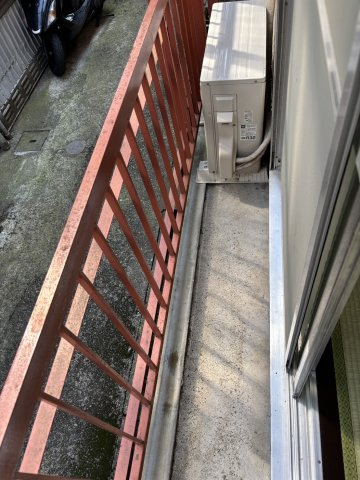 足立区弘道１丁目のアパートのバルコニー