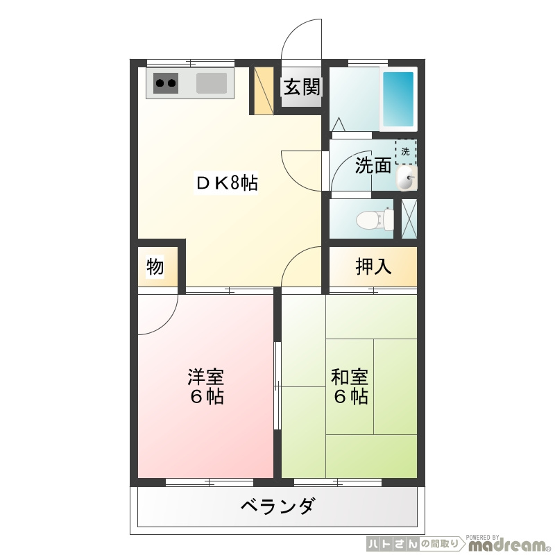 ＩＫ五反野ハイツの間取り
