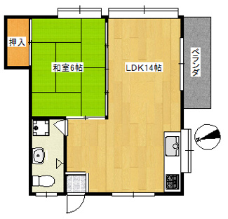 【間取り】 | ハピネス城南