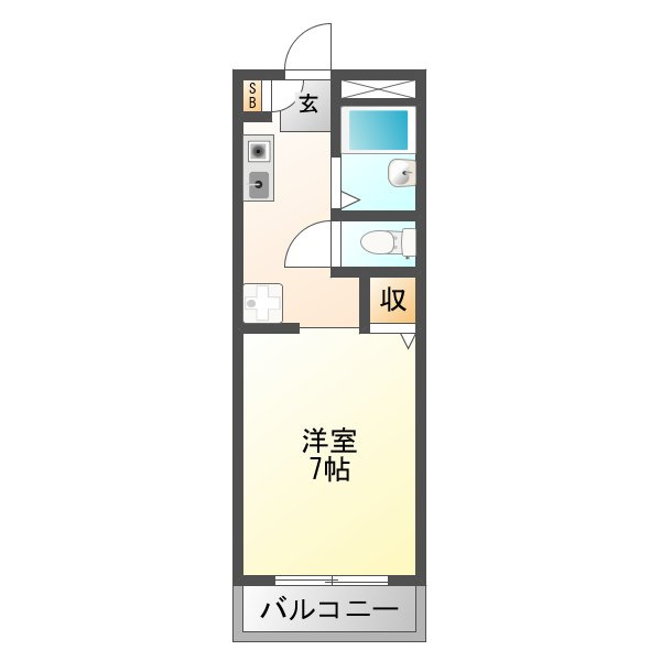 大阪市淀川区十三本町２丁目のアパートの間取り