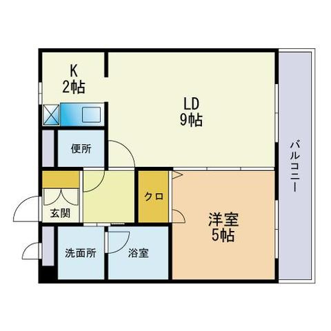 カルティス天神南の間取り