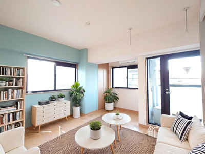 【居間・リビング】 | フラッツ・シゲ | CGで家具等を配置したものです。実際に家具等は含まれません。