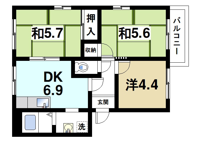 ファミールＡ・Ｂの間取り|居室の豊富なファミリータイプ