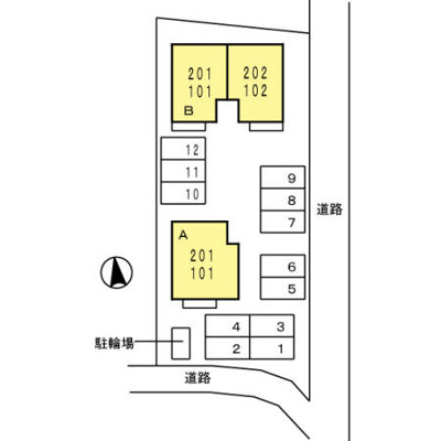 【駐車場】 | メゾンクレール　ＡＢ