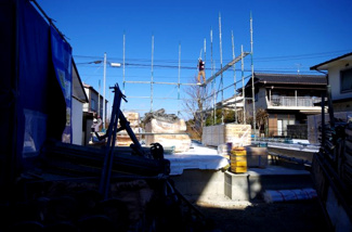 【外観】 | 1号棟　現地（2018年02月）撮影
2018年5月中旬完成予定！