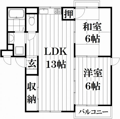 【間取り】 | フラワーハイム鶴見