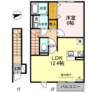 【間取り】 | キャトルセゾン杉 | お部屋は2階です