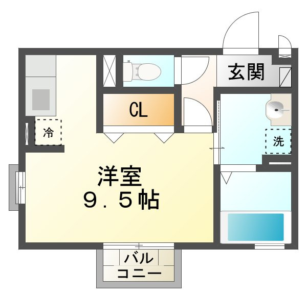 メゾンドアヴニール星ヶ丘の間取り