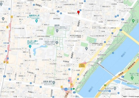 台東区浅草３丁目の店舗事務所の地図