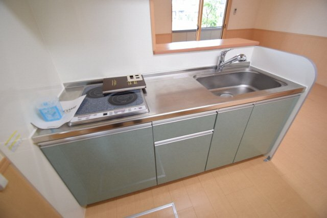 エクセルパークＡ・Ｂのキッチン|２口ＩＨのキッチンです。