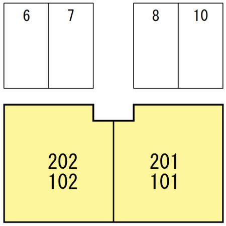 サンディアスB棟の区画図