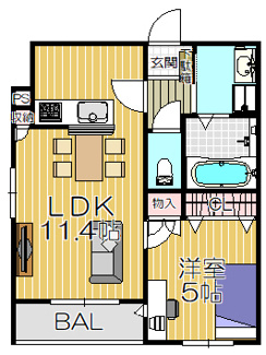 【間取り】 | ペット共生型賃貸マンション・Fluffy