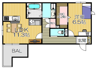 【間取り】 | ペット共生型賃貸マンション・Fluffy