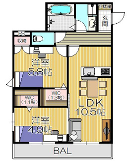 【間取り】 | ペット共生型賃貸マンション・Fluffy
