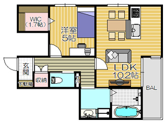 【間取り】 | ペット共生型賃貸マンション・Fluffy