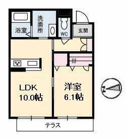 【間取り】 | グランべレオ三吉　B |  