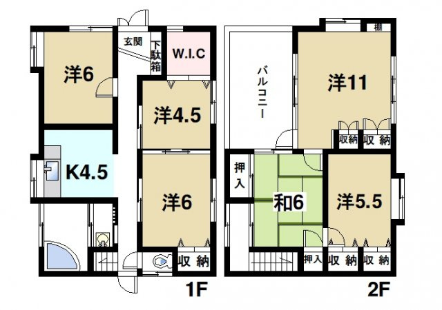 城一戸建（254）の間取り|広くて部屋数もある物件です