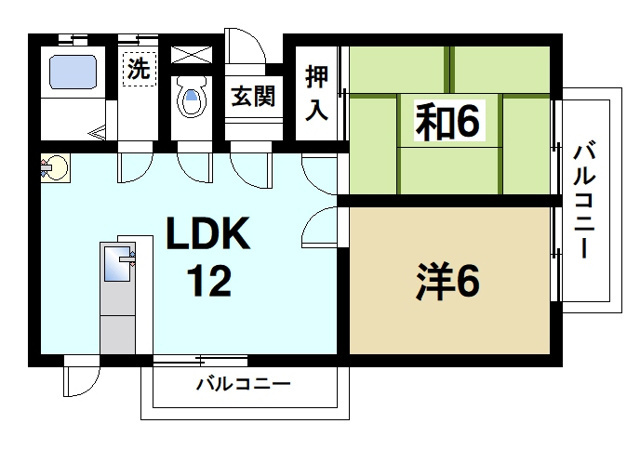 西大寺ガーデンハイツの間取り|快適な新生活を始めることができる間取りです