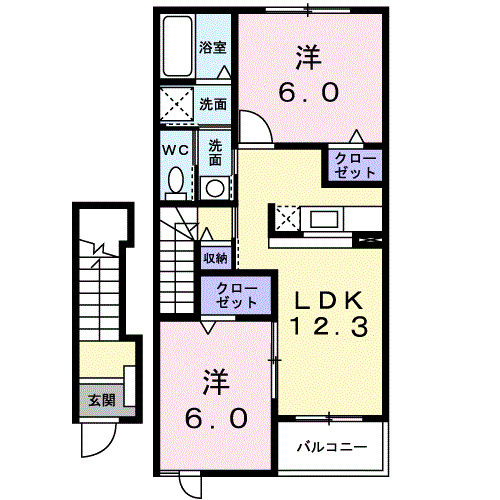【間取り】 | アイル・ビーチェⅠ