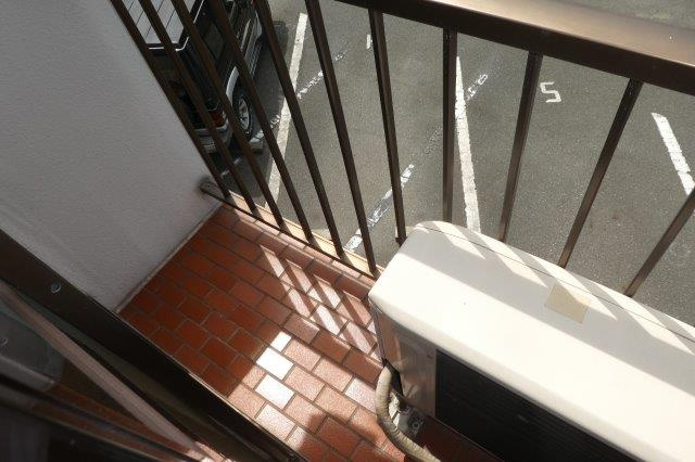 茶屋町エビスコーポのバルコニー
