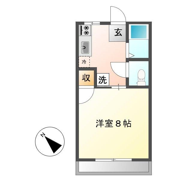 茶屋町エビスコーポの間取り