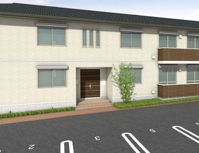 【エントランス】 | 【シャーメゾン】フルリール | 共用の入口にはオートロックが設置。防犯カメラもあり、不審者をシャットアウト出来ます。