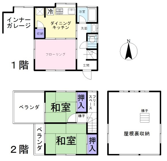 坂戸市八幡１丁目　中古戸建の間取り