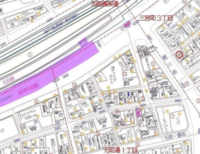 【地図】 | センター街３に面する店舗・事務所