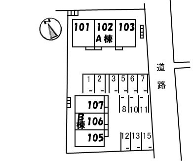 クラヴィエＡ棟の区画図