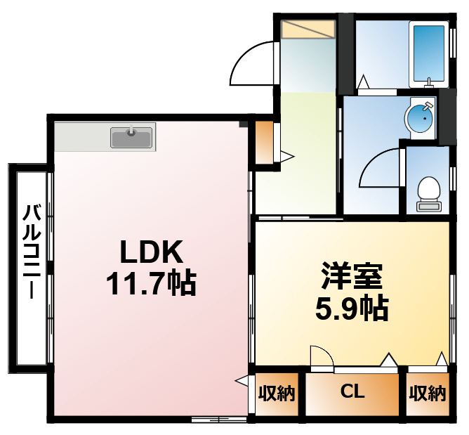 ＭＫコーポの間取り