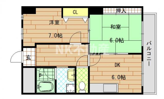 【間取り】 | ヌベルミズノ（河内小阪賃貸） | 間取りです