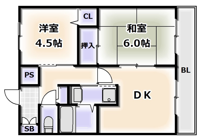【間取り】 | ライオンズシティ難波南第2