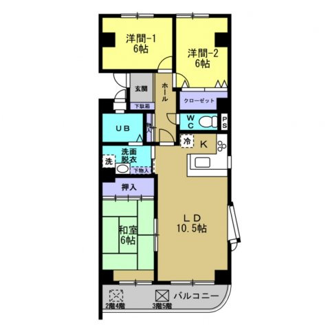 ユートピアタウン北館の間取り