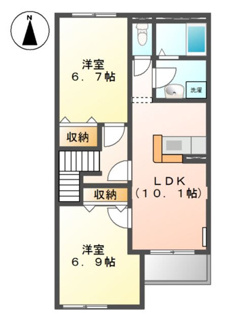 【間取り】 | ツインズ北今市Ｎ