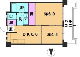 杉の宮マンションの間取り