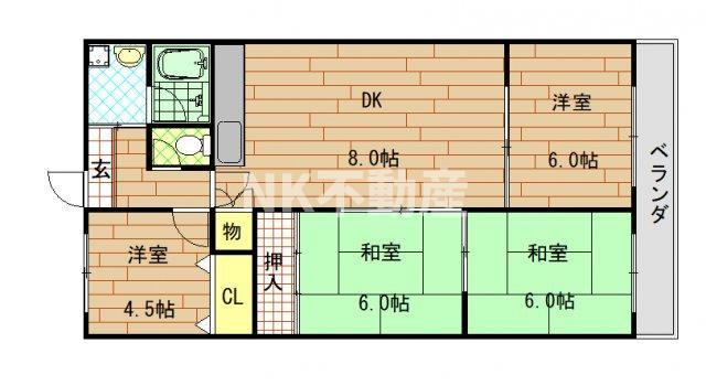 【間取り】 | メゾン大邦（弥刀賃貸） | 間取りです