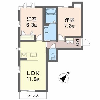 【間取り】 | ヤマトハイムⅢ  