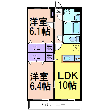 Y.Mジェイドの間取り|使いやすい間取りです
