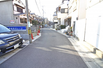 【前面道路含む現地写真】 | 宇治市伊勢田町南遊田　注文建築　建築条件なし　土地