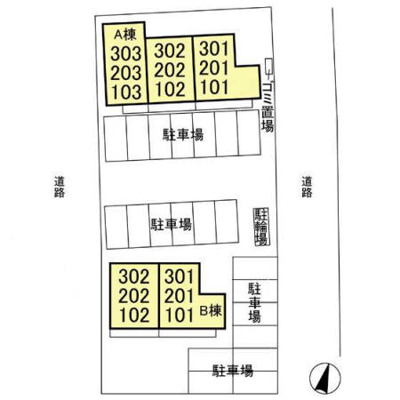 【駐車場】 | ラ・ソレイユB | 配置図♪